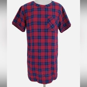 Madewell Plaid Check Dress Flannel-  SZ. L- Amazing Condition